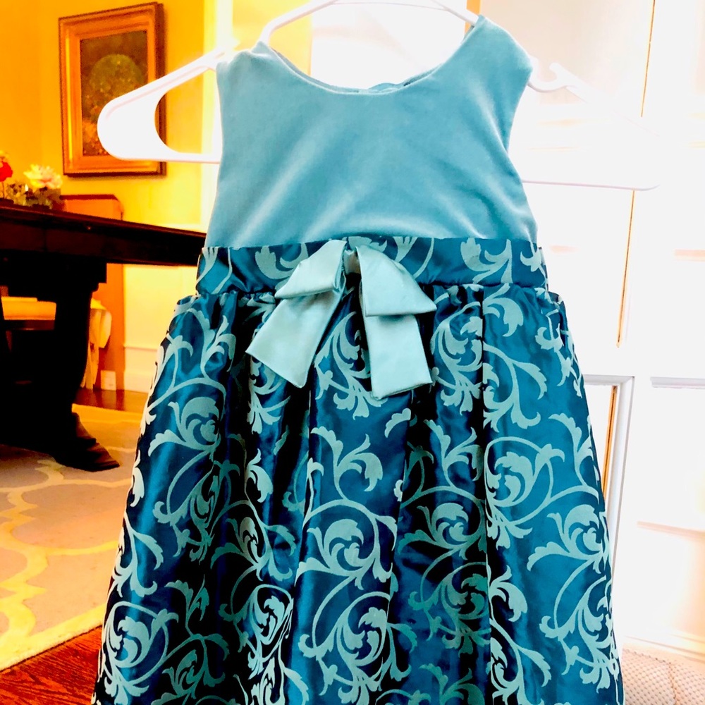 Green velvet dress
